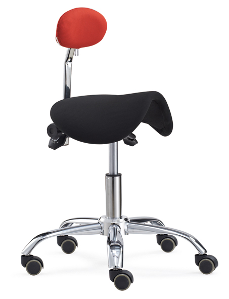 Backrest Dental Nurse Mobile Medical Dentist Saddle Seat Chair Saddle Stool