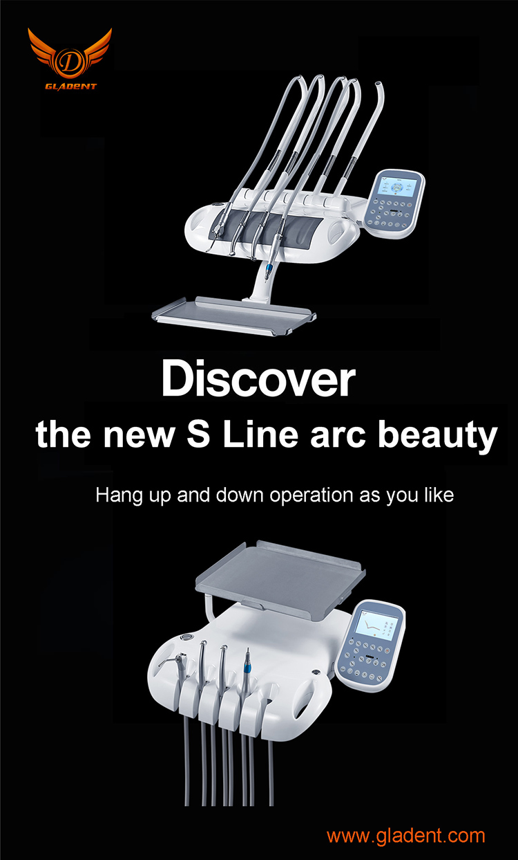 CE Approved Hydraulic Dental Unit with Ceramic Rotatable Spitton Gd-S600 Dental Chairs