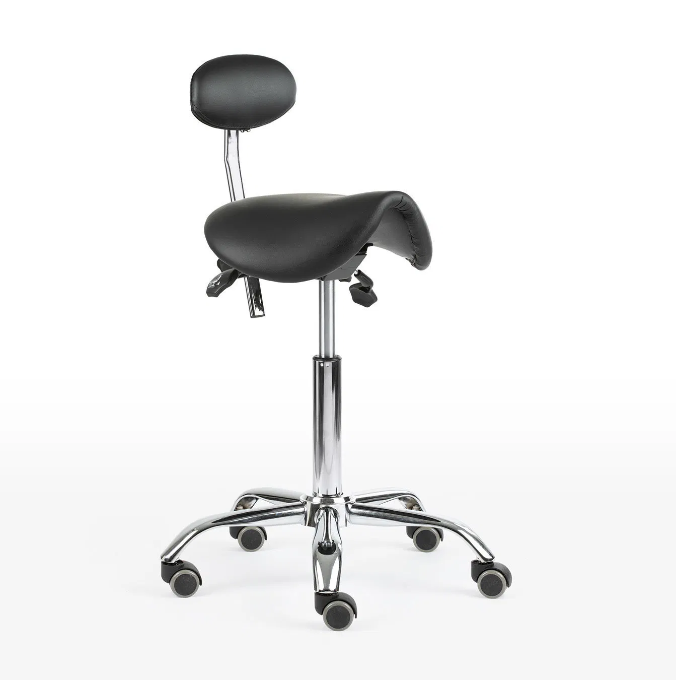 Backrest Dental Nurse Mobile Medical Dentist Saddle Seat Chair Saddle Stool