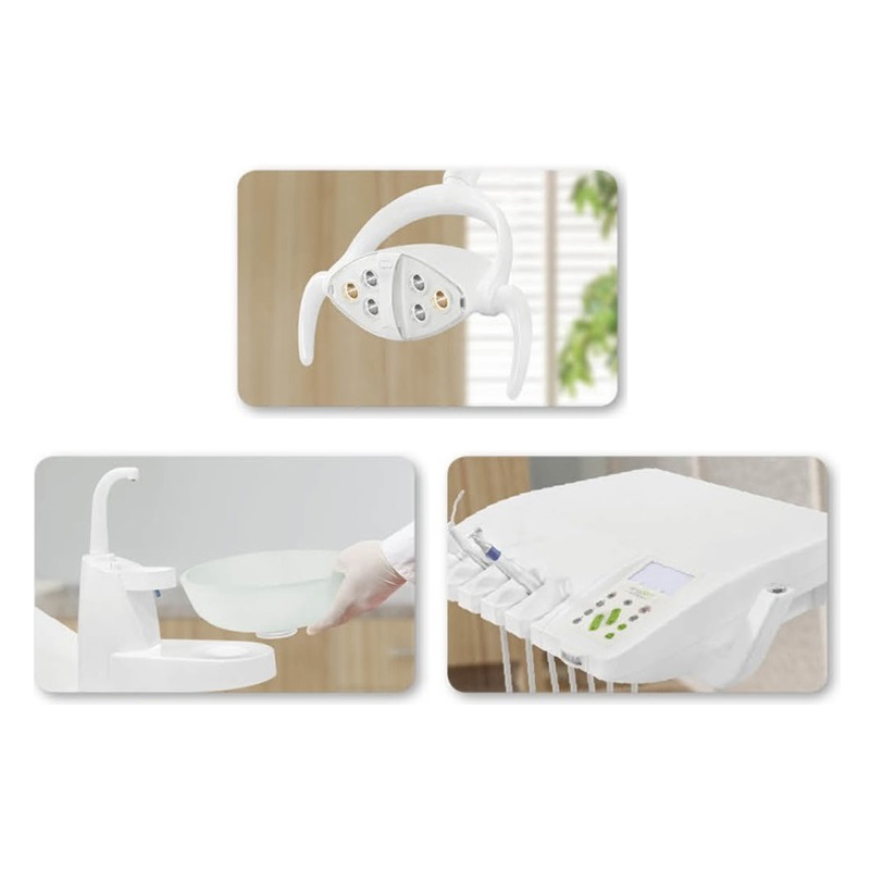 LK-AF02 Popular Foshan Fengdan Cheap Dental Equipment Chair Unit with LED Sensor Lamp