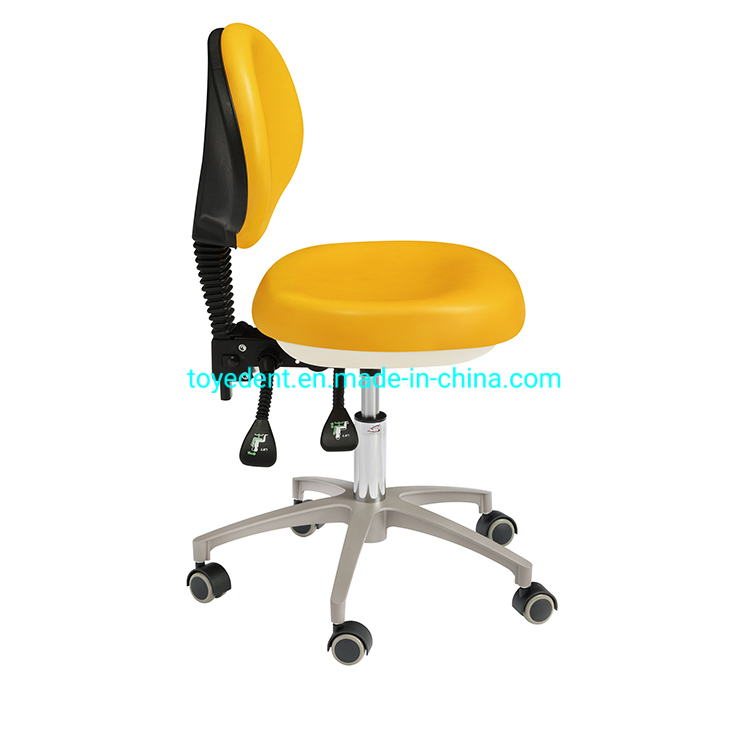 Dental Equipment Portable Dentist Chair Stool with Backrest