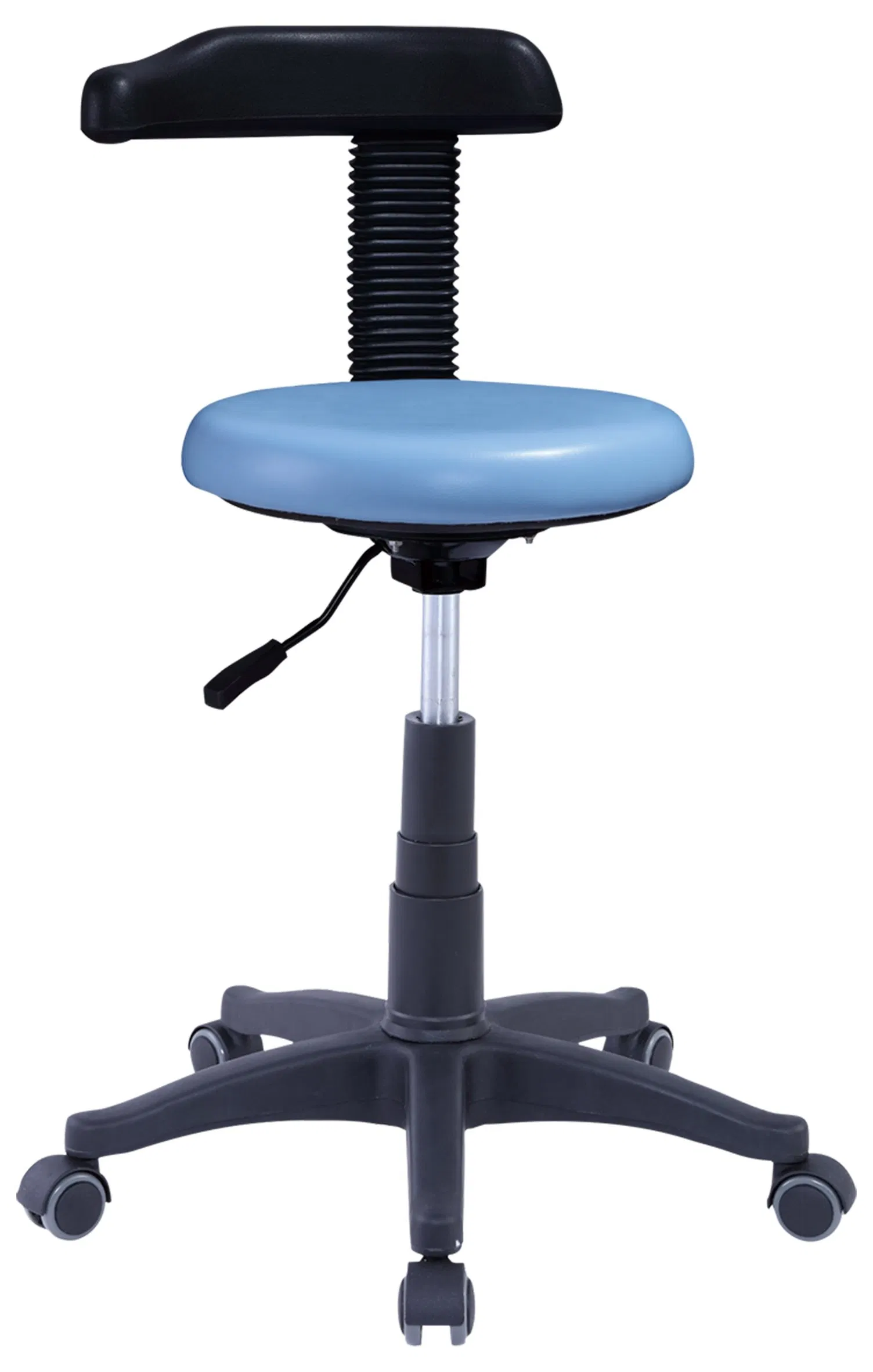 Dentist Stool Dental Mobile Chair Rolling Stool with Back Support Clinic Dentist Lab Adjustable Backrest Dentist Saddle Chair