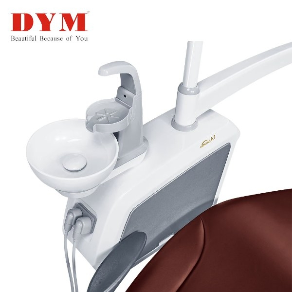 Electric Dental Chair Unit with LED Operating Light and Top Instrument Tray for Dental Clinic