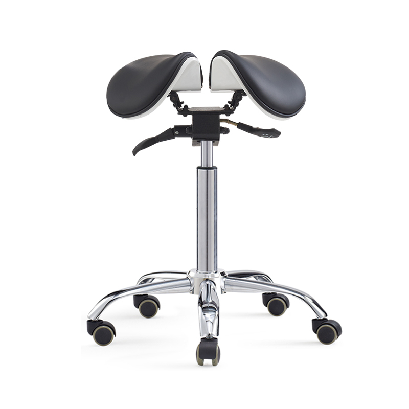 Ergonomic Split Seat Saddl Medical Dental Assistant Office Stool