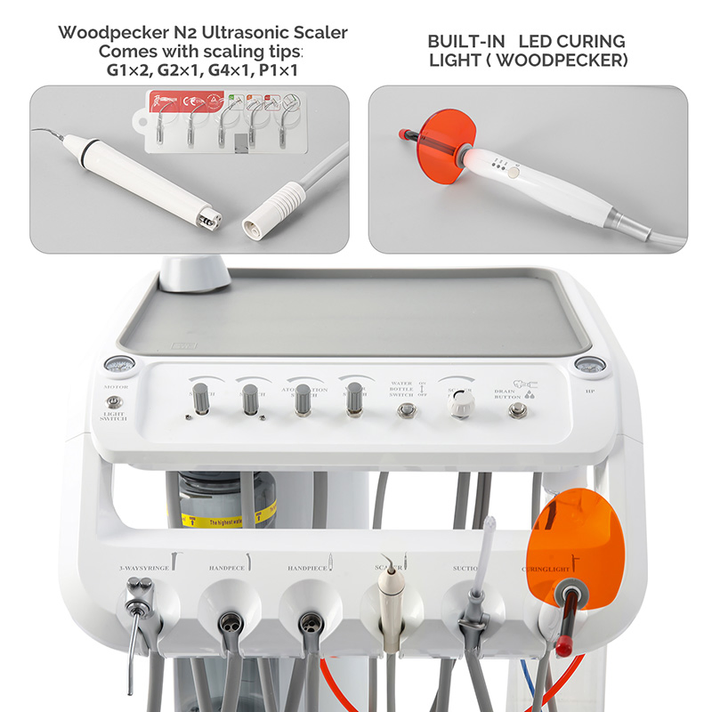 Portable Dental Treatment Unit with Air Compressor Mobile Dental Unit