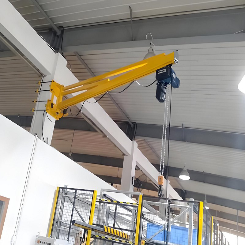 Compact Wall-Mounted Cantilever Jib Crane for Workshop Material Handling