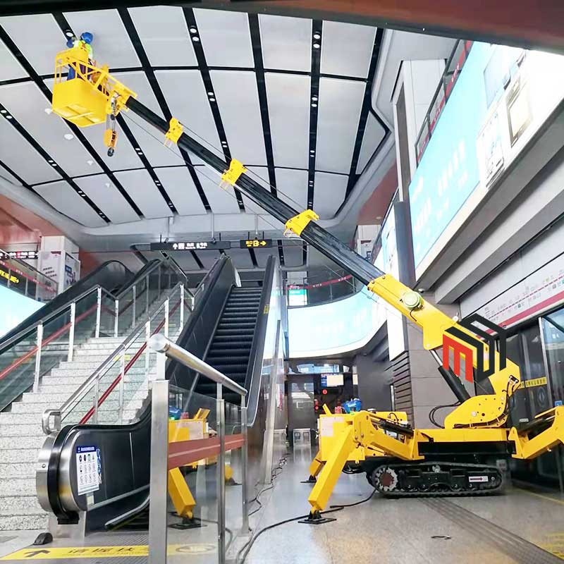 Free Shipping 1 3 5 8 10 12 Tons Hydraulic Mini Telescopic Arm Fly Jib Spider Crane Diesel Electric Rubber Track Mobile Small Compact Crawler Spider Crane