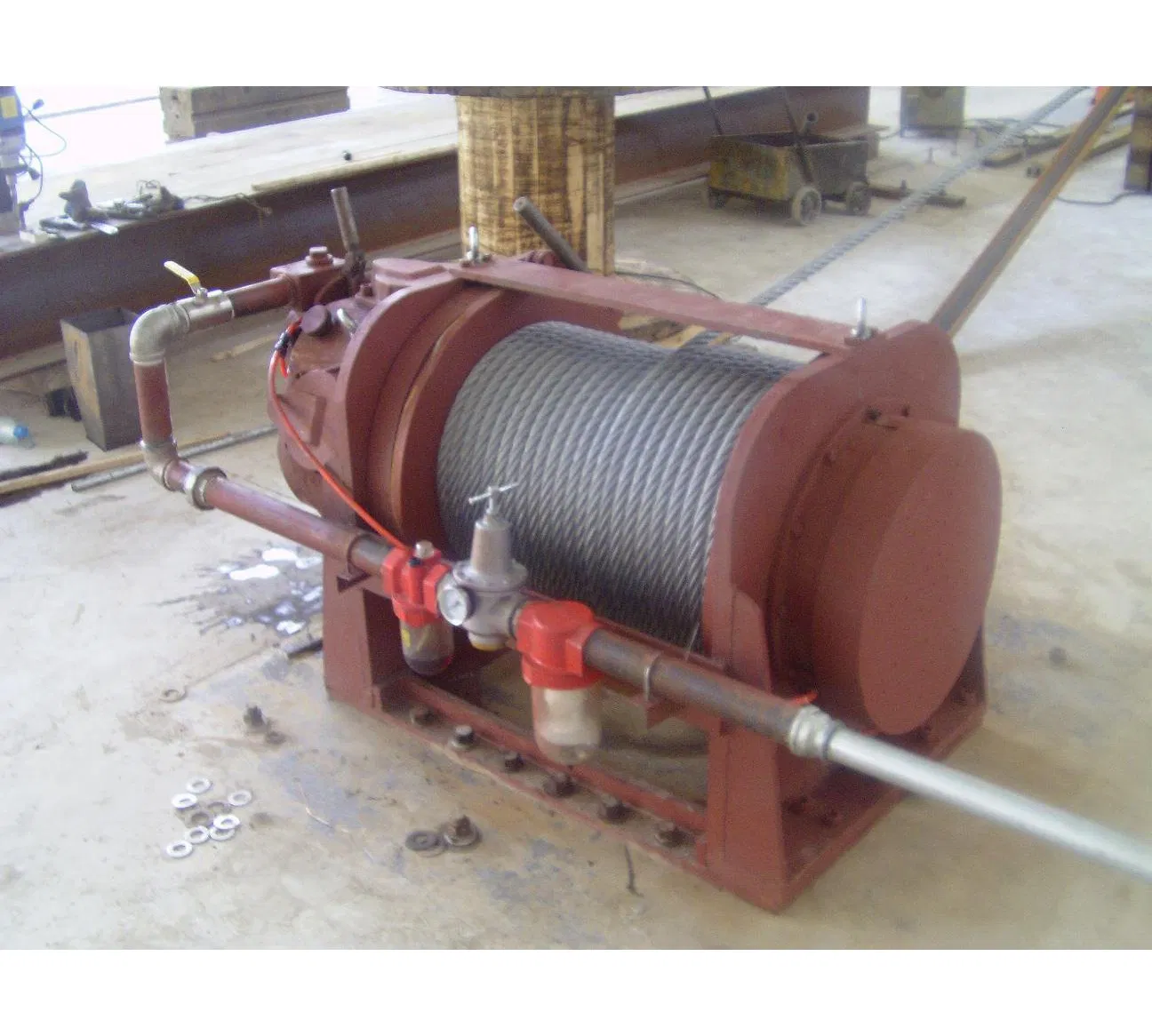 Ex-Proof 10 Ton Air Pneumatic Wire Rope Winch for Oil Gas Coal Mine Industry