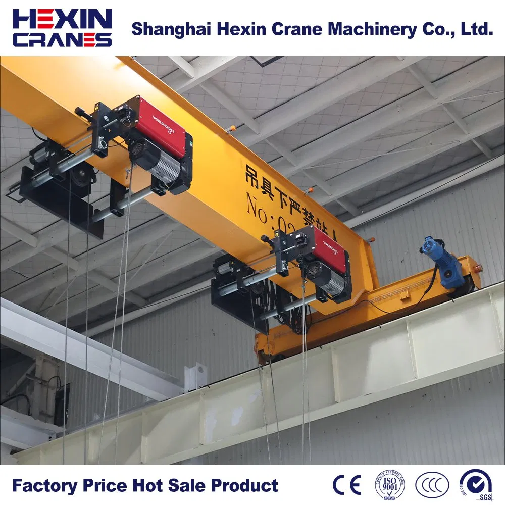 China Factory Shanghai Supplier Low Noise Euro-Style 10 T Single Girder Electric Overhead Traveling Beam Bridge Crane Good Price
