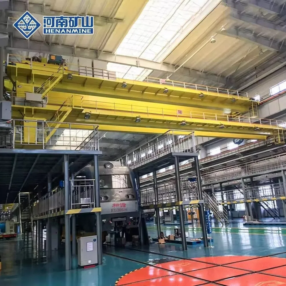 European Double Girder Eot Overhead Bridge Crane with VFD Electric Traveling System
