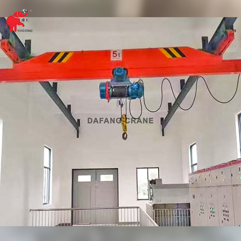 Customizable Span 20m Suspended Under Running Bridge Crane 2 Ton 3 Ton 5 Ton 8 Ton Lx Single Girder Overhead Traveling Crane