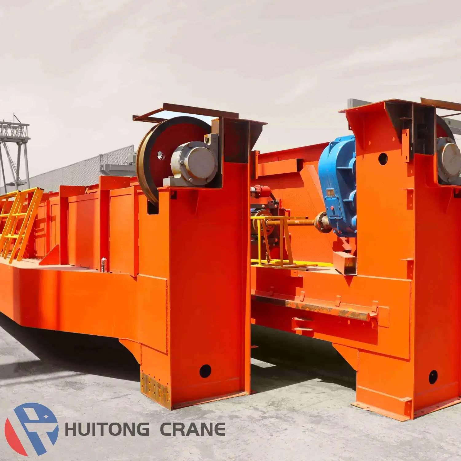 Workshop Electric Double Girder Beam Overhead Bridge Traveling Crane 50 Ton
