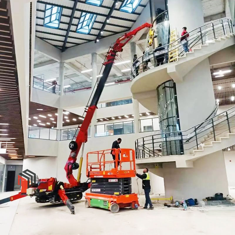 Free Shipping 1 3 5 8 10 12 Tons Hydraulic Mini Telescopic Arm Fly Jib Spider Crane Diesel Electric Rubber Track Mobile Small Compact Crawler Spider Crane