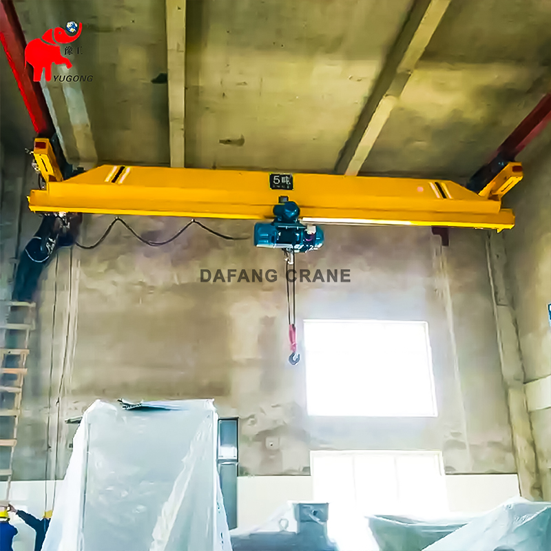 Customizable Span 20m Suspended Under Running Bridge Crane 2 Ton 3 Ton 5 Ton 8 Ton Lx Single Girder Overhead Traveling Crane