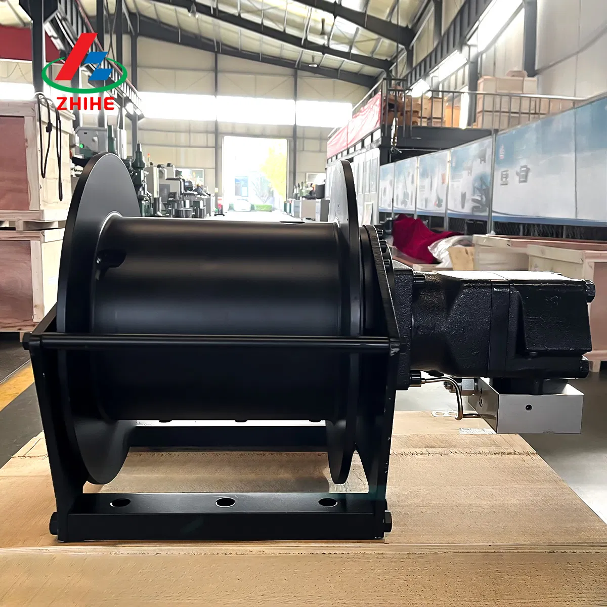 Zhihe 10 Ton Single Application Hydraulic Winch for Cranes Boats Ships &amp; Anchors-Electric &amp; Pneumatic Power Source