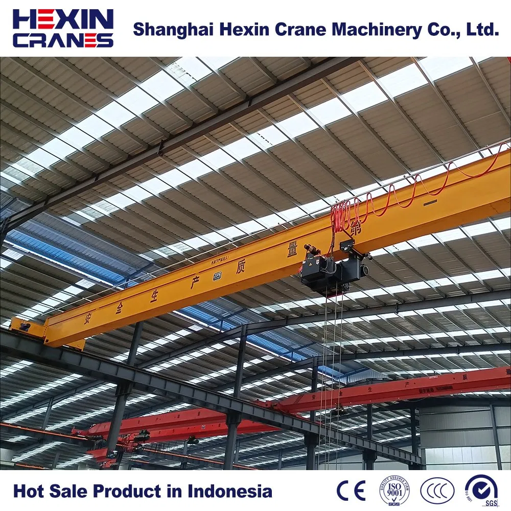 Customized 5ton 10ton 15ton Travelling Single Girder Overhead Bridge Crane with Euro Electric Hoist for Industrial Workshop