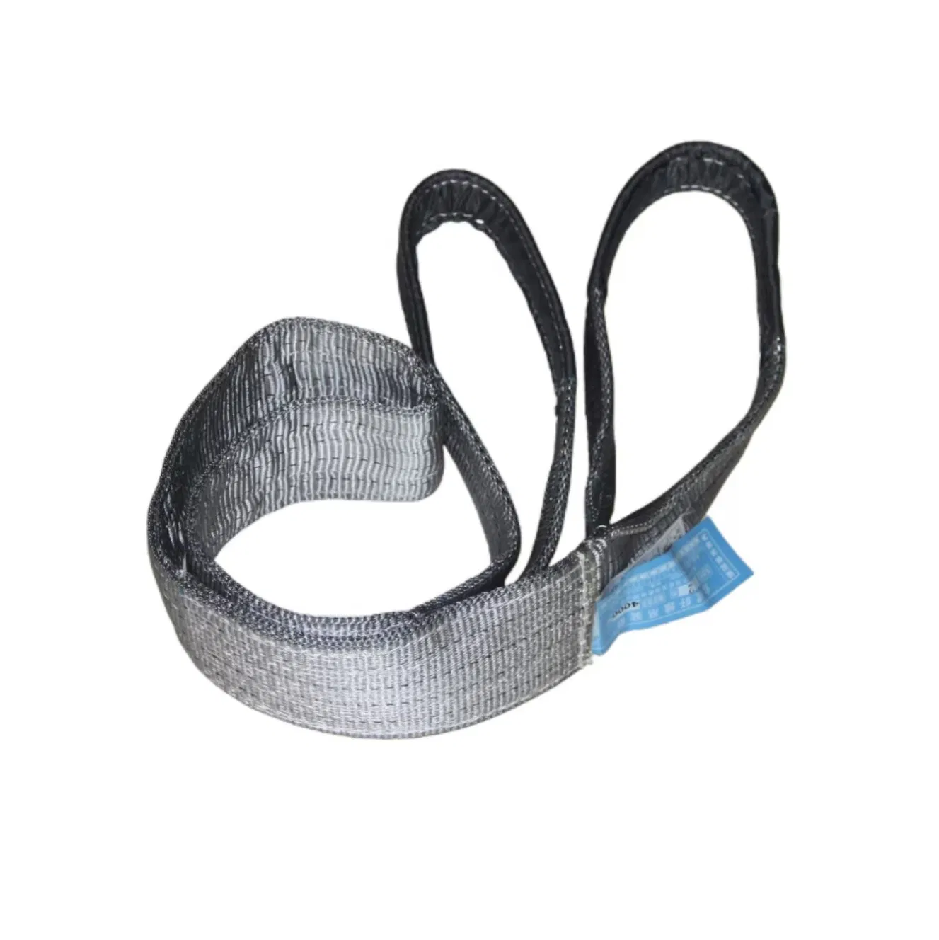Polyester Lifting Sling, Heavy Duty Rigging Straps for Engines, Cranes, Hoists, Gray