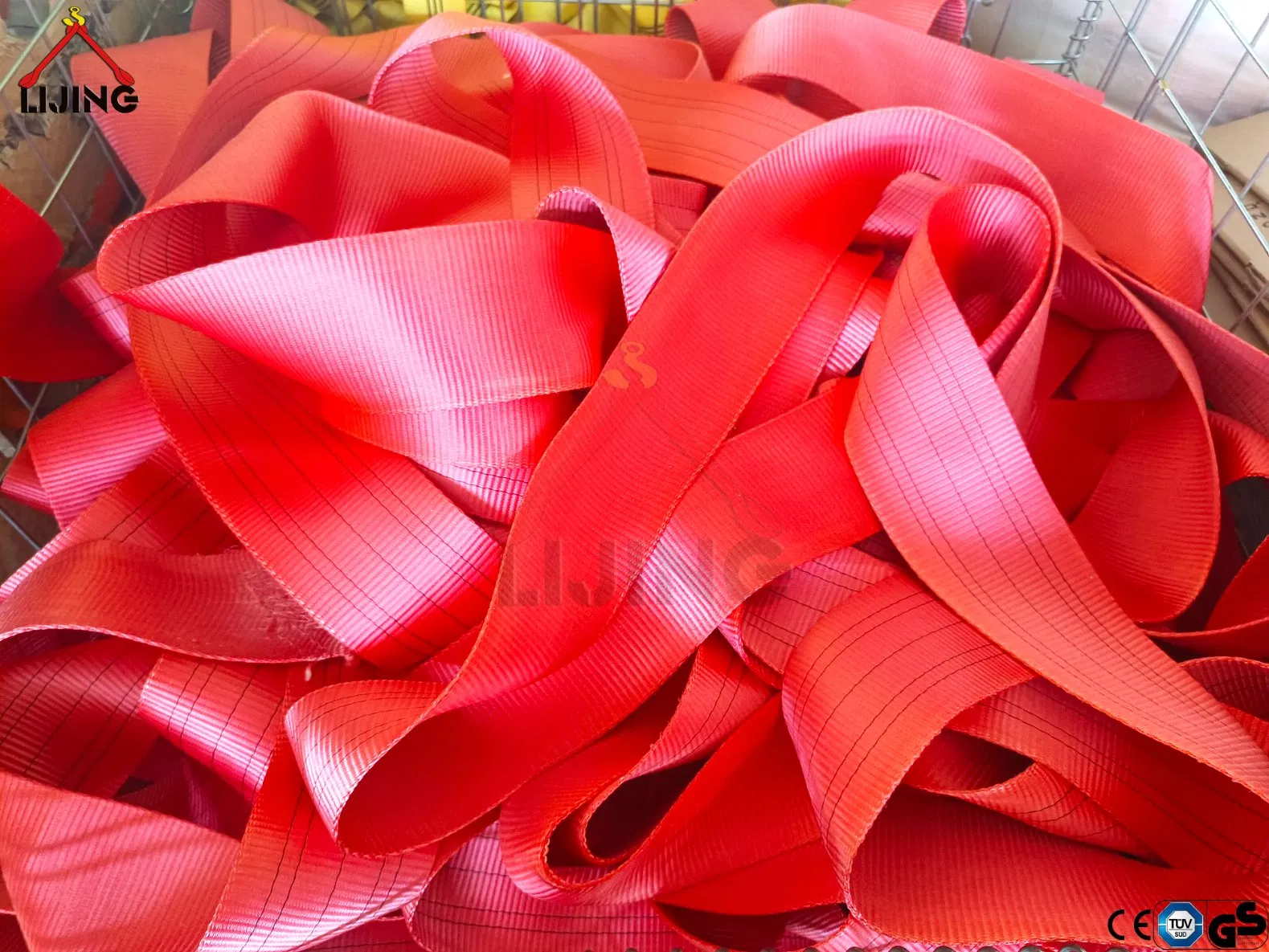 6: 1 Red 5tons Webbing Material Sling Belt Lifting Strap