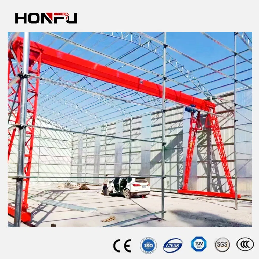 Gear Motor Lifting Equipment Beam Single Girder Gantry Crane with CE Good Service