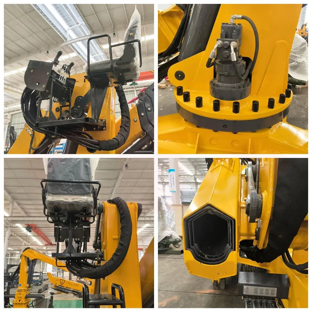 1t 2t 3.2t 4t 5t 6.3t 8t 10t 12t 14t 16t 20t 25ton Hydraulic Cargo Mobile Folding Crane Crawler Lift Lorry Jib Arm Knuckle Articulated Boom Truck Mounte Crane