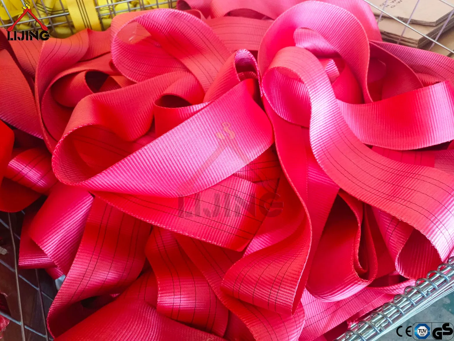 6: 1 Red 5tons Webbing Material Sling Belt Lifting Strap