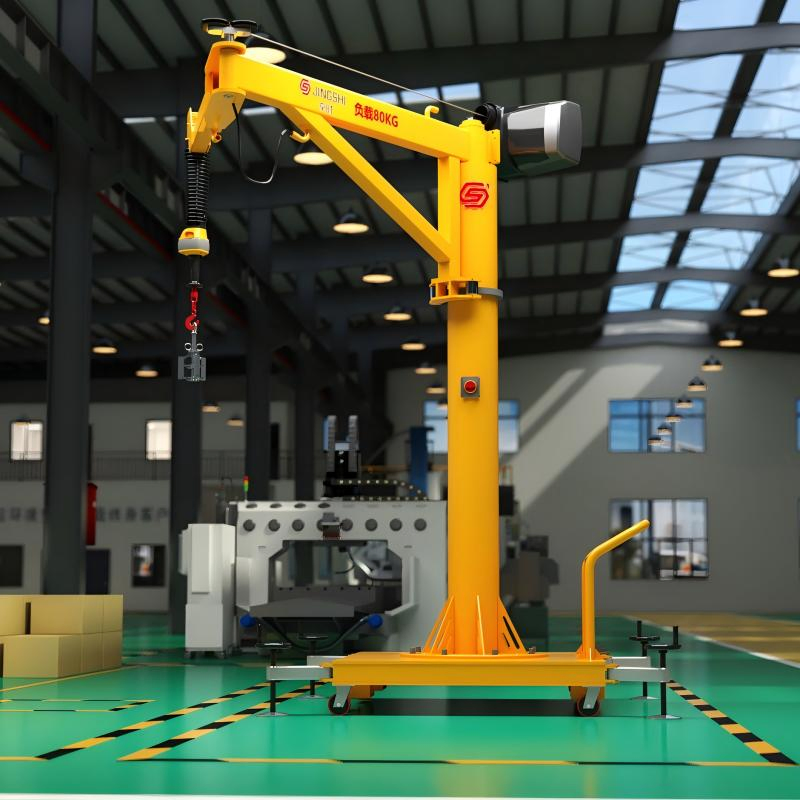 Portable Folding Arm Crane Device Machine for Workplace