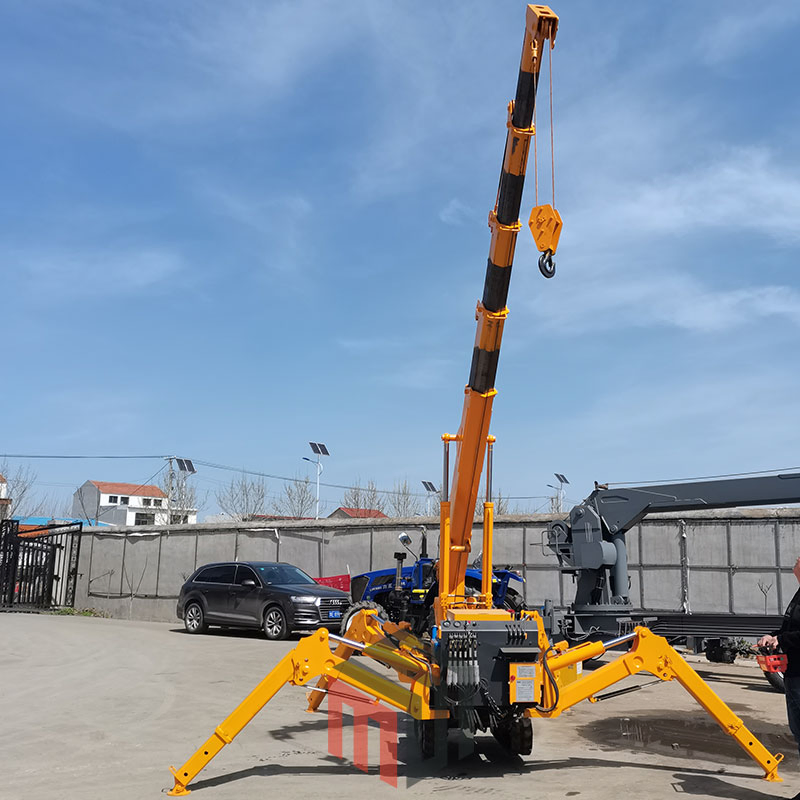 Free Shipping 1 3 5 8 10 12 Tons Hydraulic Mini Telescopic Arm Fly Jib Spider Crane Diesel Electric Rubber Track Mobile Small Compact Crawler Spider Crane