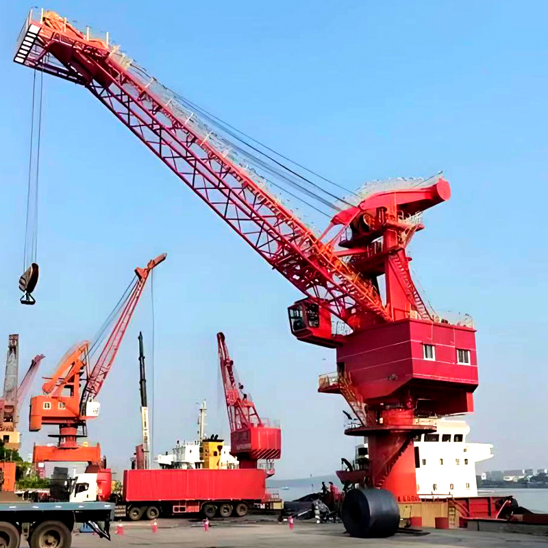 Heavy Duty Harbor Portal or Pedestal Jib Cranes Jetty Portal Crane Dock Crane Price