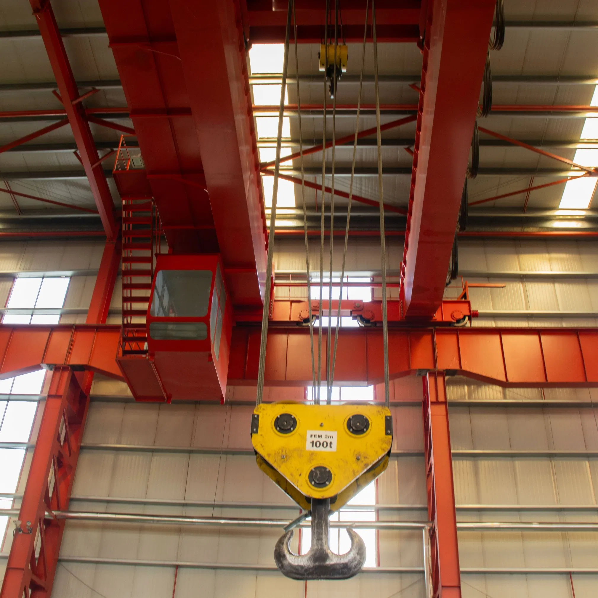 High Quality Made in China Heavy Duty 50/60/70/80/90/100t Double Girder Overhead Travelling Bridge Crane with Electric Winch Trolley Factory Directly for Sale