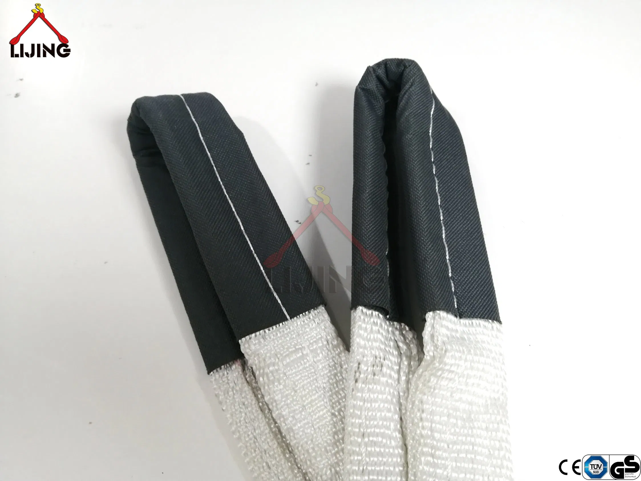 White Eye-Eye Flat Webbing Sling Strap for Lifting En1492-1