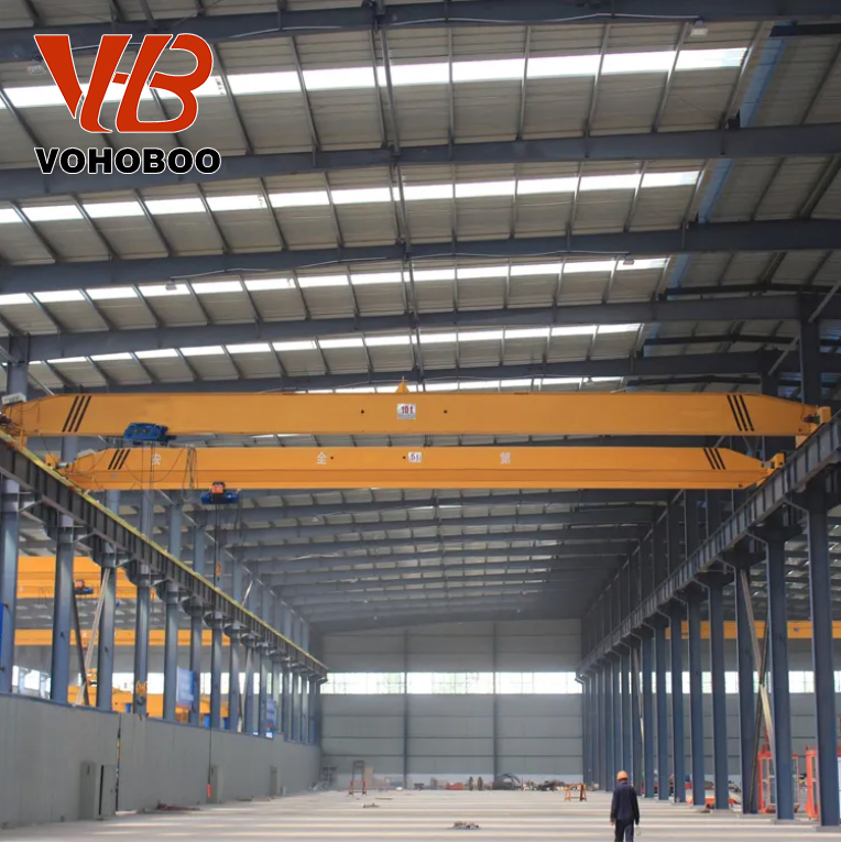 European Standard Electric Hoist Traveling Double Girder Bridge Crane 10t 20t 30t 50t Capacity Overhead Crane