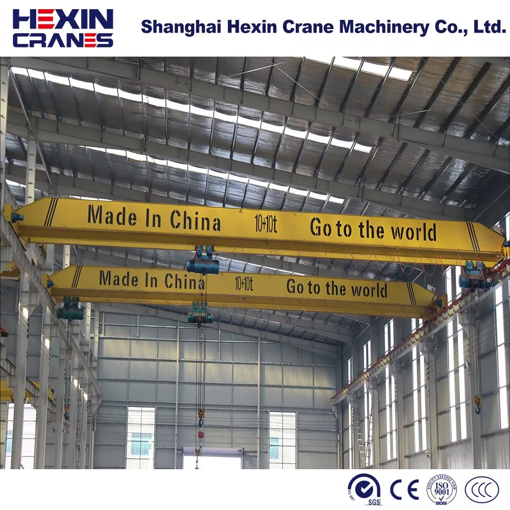 5/10/15/20/30t Customized Single Girder Travelling Rail Mounted Overhead Bridge Eot Crane with Electric Hoist and Remote Control
