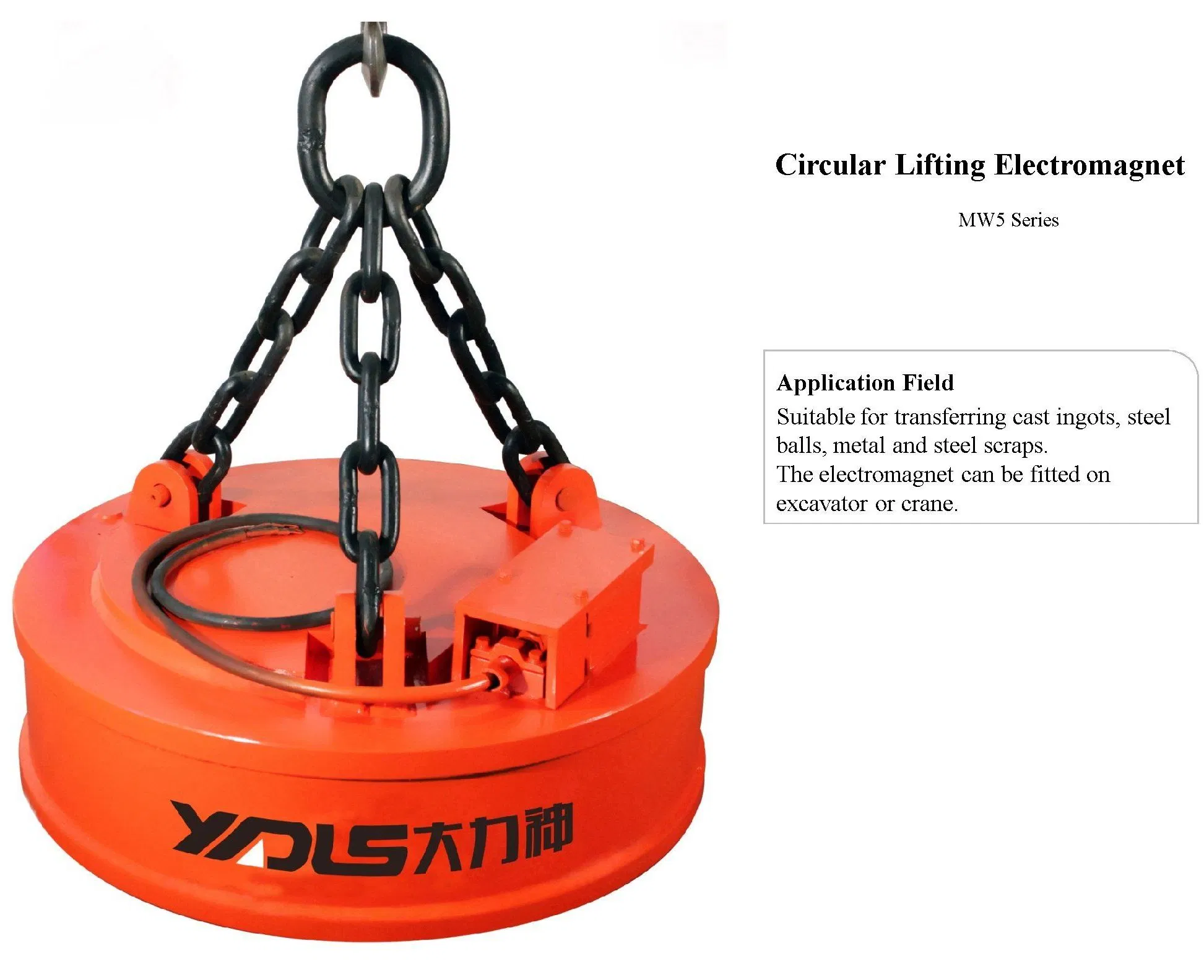 Circular Magnetic Lifter for Steel Scrap Lifting Machine MW5 - 70L/1