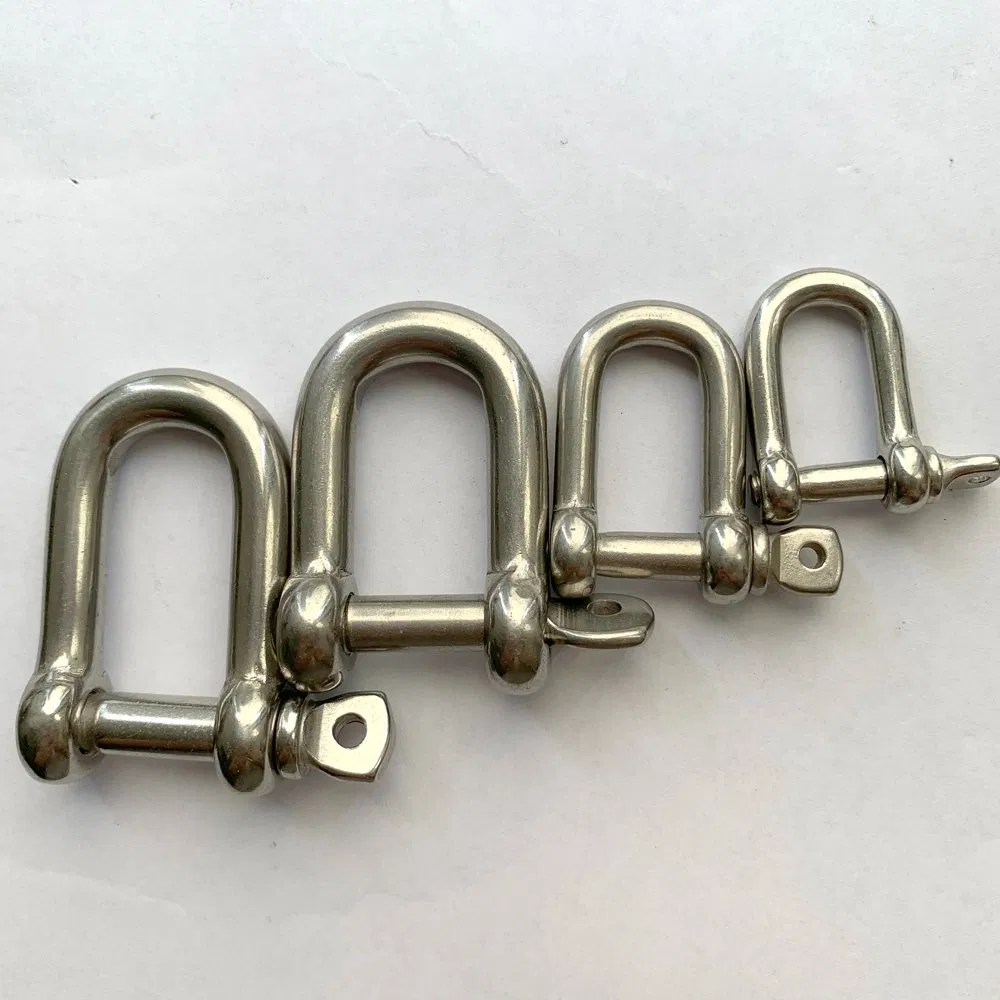 Rigging Hardware European Type High Polished Stainless Steel Long Dee Shackle (Long D Shackle) for Mining &amp; Heavy Industry
