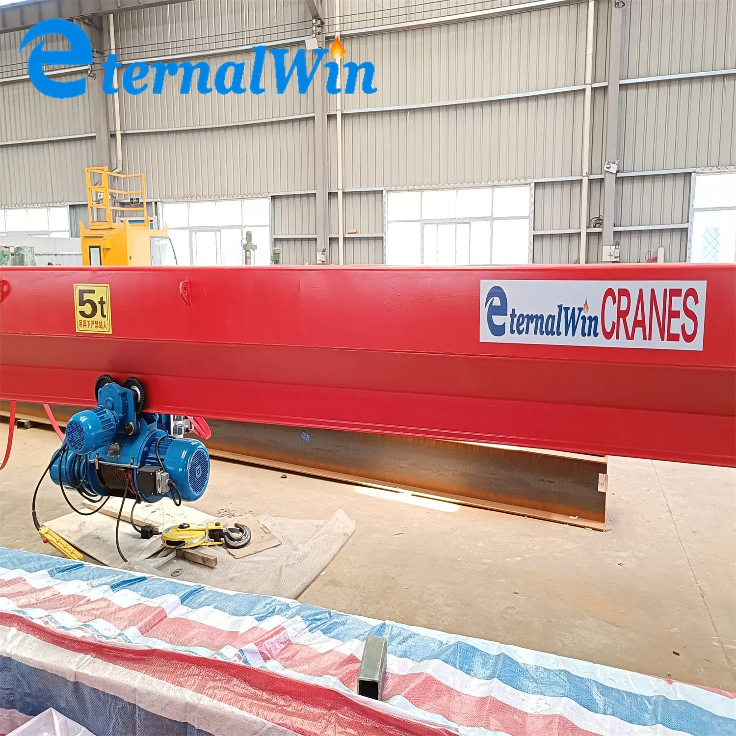 High Safety Electric Control Cranes Cargo Lifting Equipment Travelling Bridge Crane Light Duty 5ton 10ton 15ton Single Beam Overhead Bridge Crane for Warehouse