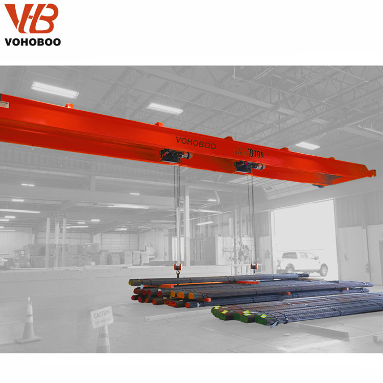 European Standard Electric Hoist Traveling Double Girder Bridge Crane 10t 20t 30t 50t Capacity Overhead Crane