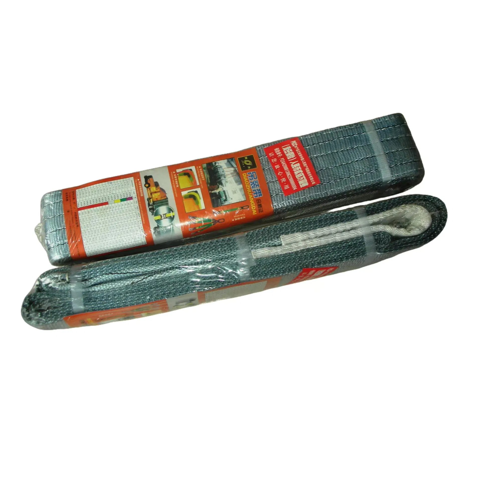 Polyester Lifting Sling, Heavy Duty Rigging Straps for Engines, Cranes, Hoists, Gray