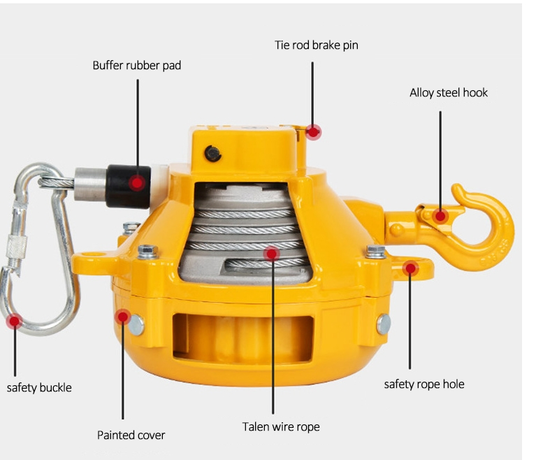 Alloy Materials Fast Shipping 1kg to 80kg 90kg 100kg Spring Balancer Mini Hanging with Self-Locking Equilibrador De Resorte