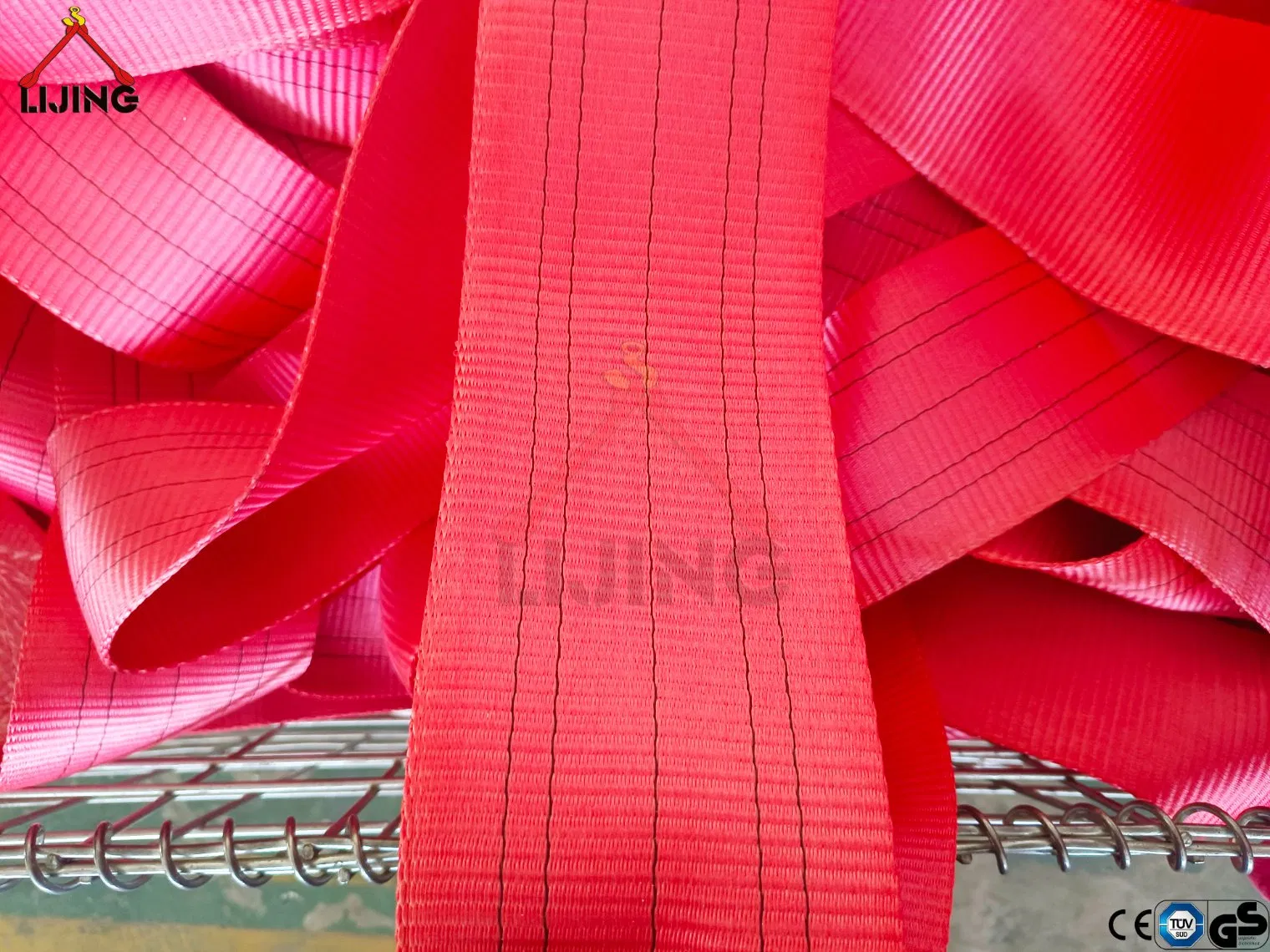 6: 1 Red 5tons Webbing Material Sling Belt Lifting Strap