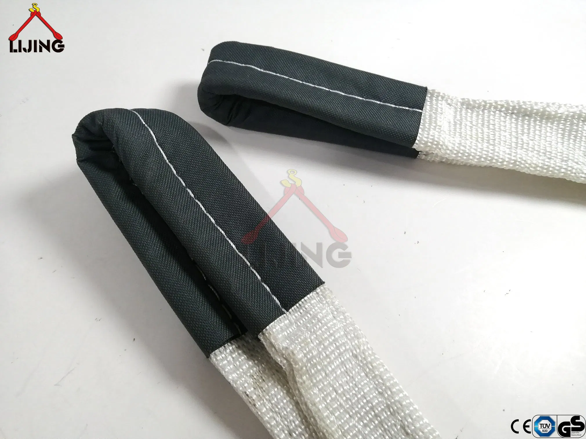 White Eye-Eye Flat Webbing Sling Strap for Lifting En1492-1