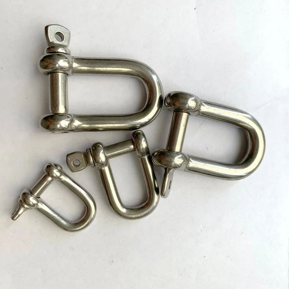 Rigging Hardware European Type High Polished Stainless Steel Long Dee Shackle (Long D Shackle) for Mining &amp; Heavy Industry
