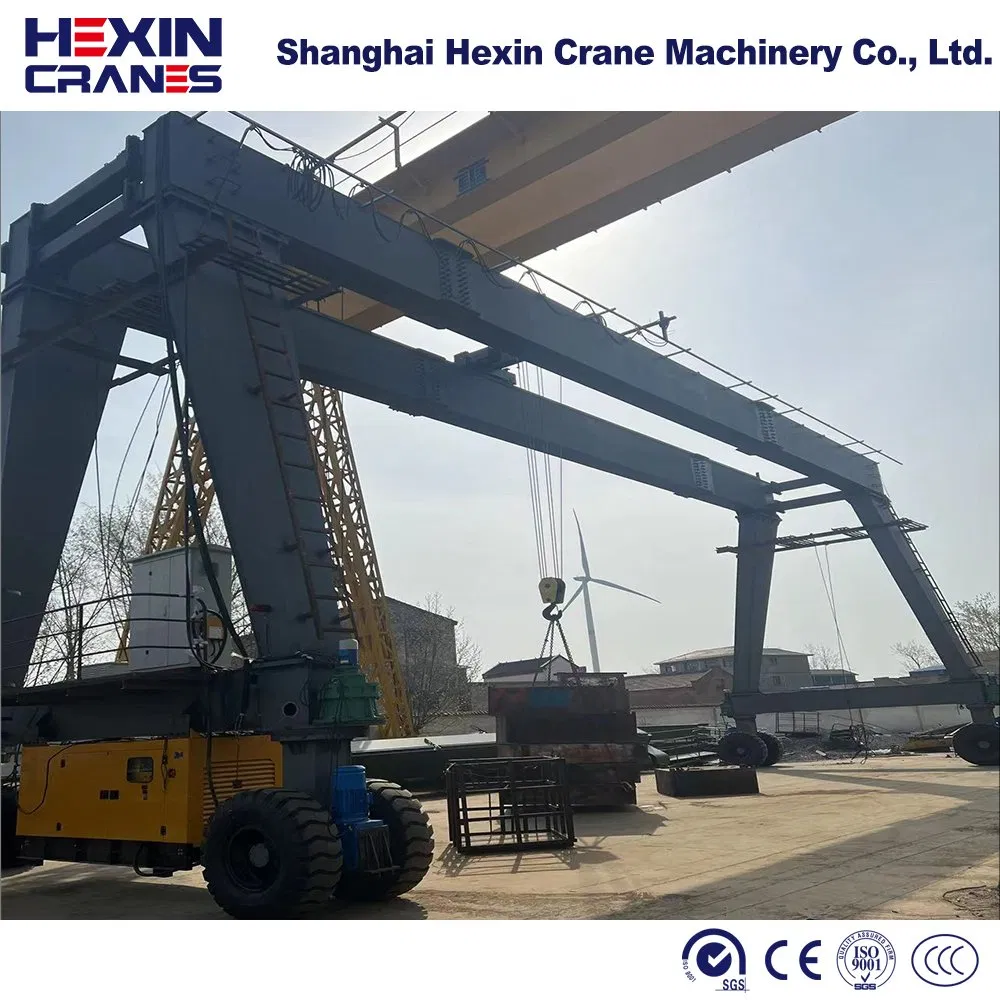 32t Rubber Tyred Gantry Crane with Safety Devices for Material Lifting