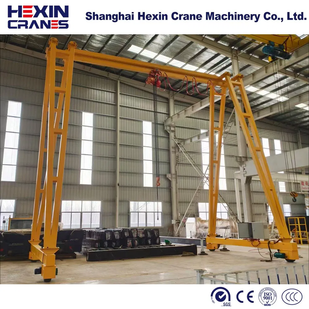 ISO9001 Certificated Rtg Trackless Mobile Portable Lifting Equipment Gantry Crane with 360-Degree Rotation for Indoors/Outdoors