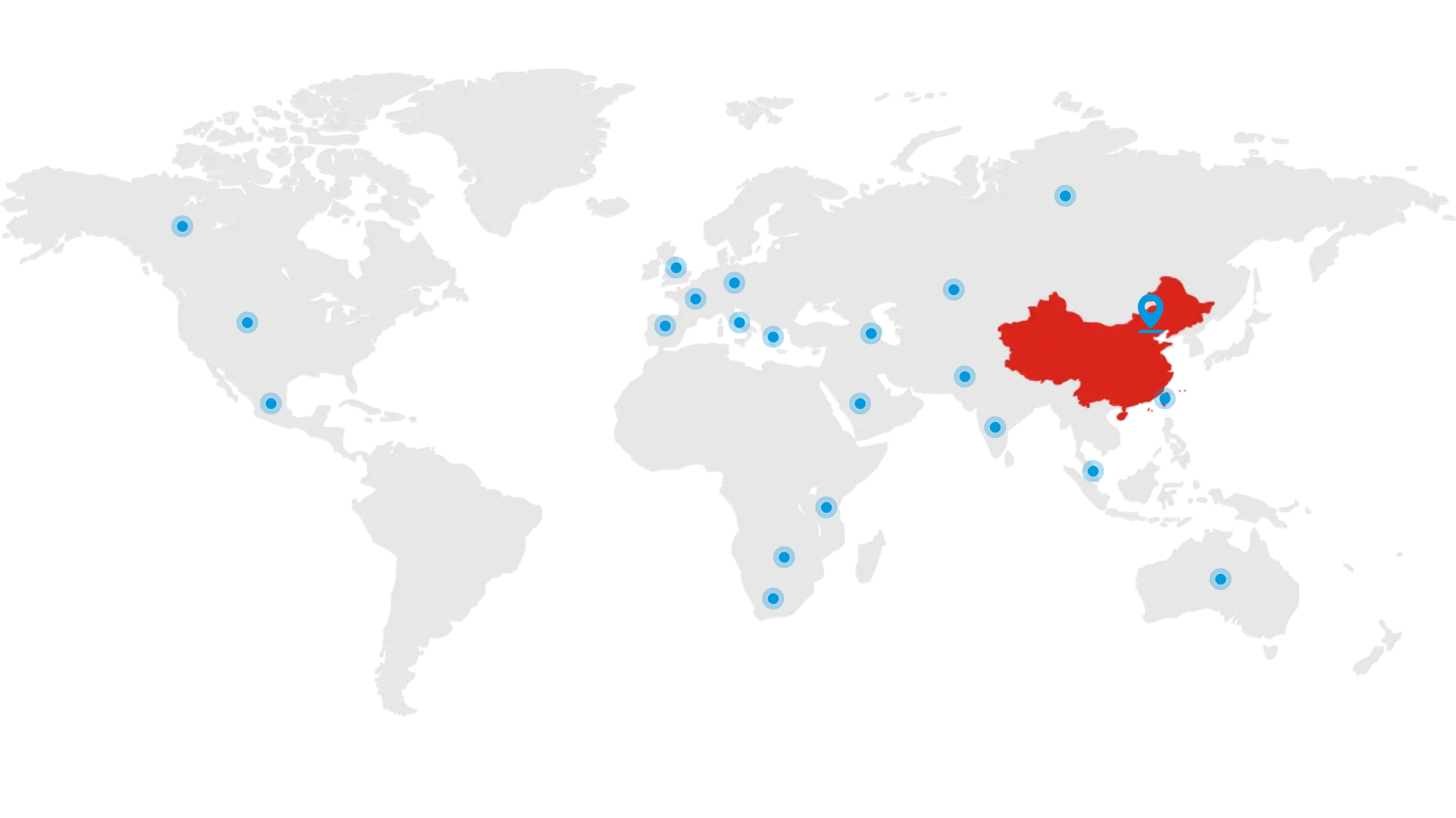 BIT-CCTV global sales network covering 50 countries across five continents