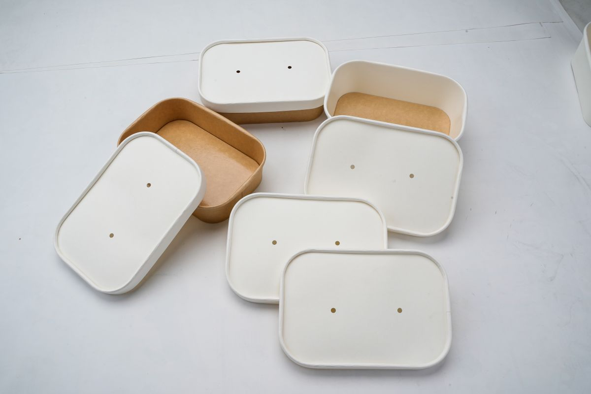 Square Bowl Forming Machine with Paper Lid Equipment