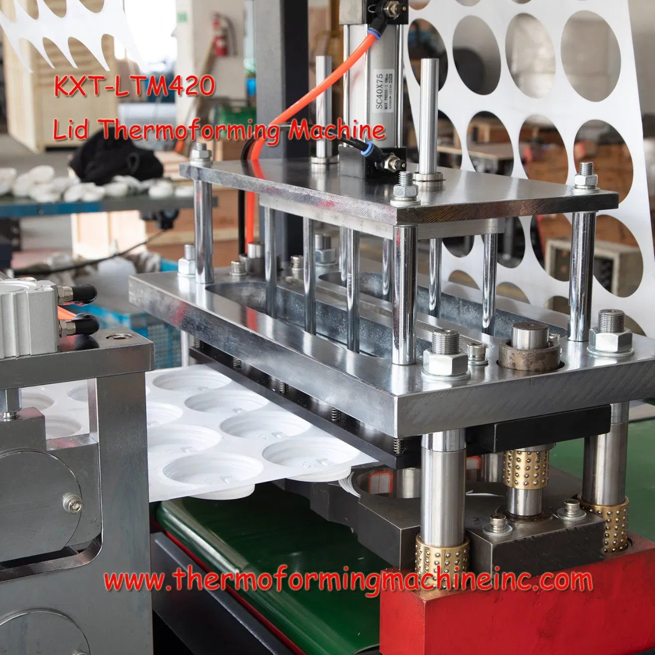 Factory Price Automatic Plastic Fruits Clamshell Fast Food Packages Box Tray Paper Coffee Cup Lid Cover Container Thermoforming Forming Making Machine