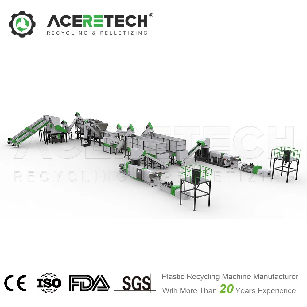 500-2000kg/H Waste Plastic Pet/PE/PP/HDPE Bottle Recycling Washing Line Pet with FDA Certificate