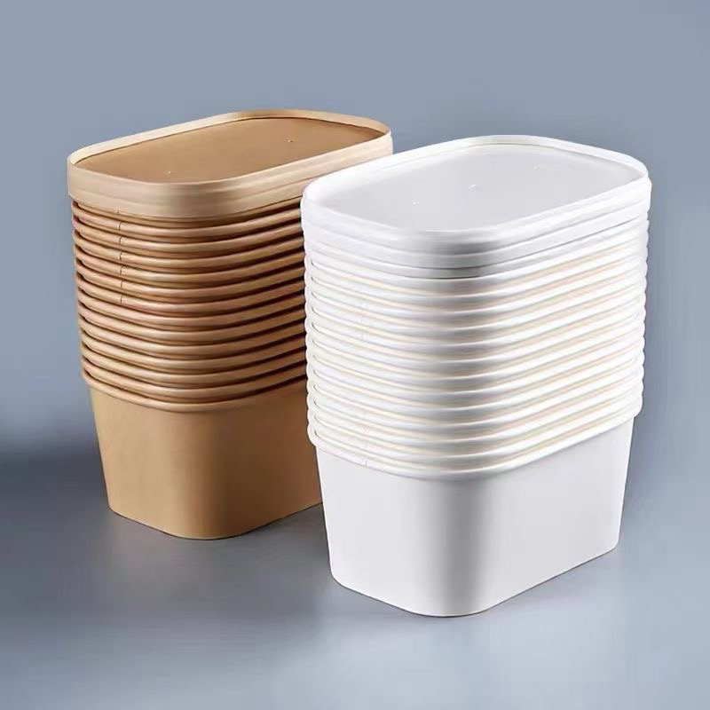 Square Shape Paper Bowl Container Box Lid Forming Machine for Take Away