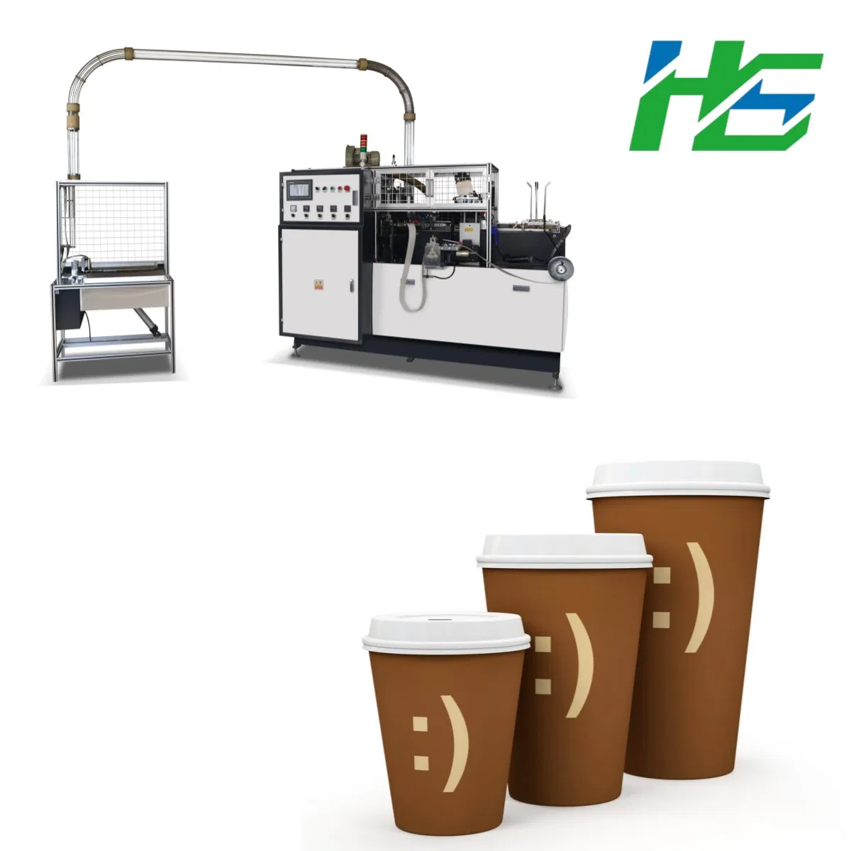 Flexible-Adjustment 3000kg Intuitive-Display Double Wall Paper Cup Machine
