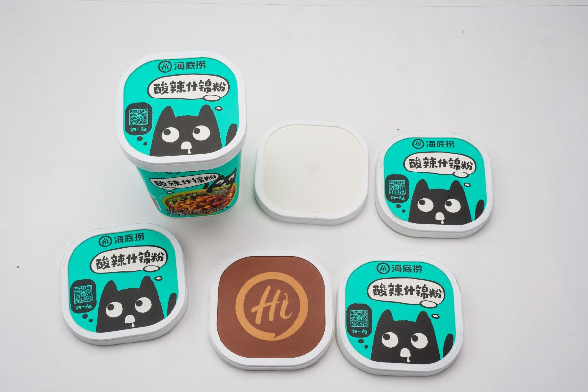 Square Bowl Forming Machine with Paper Lid Equipment